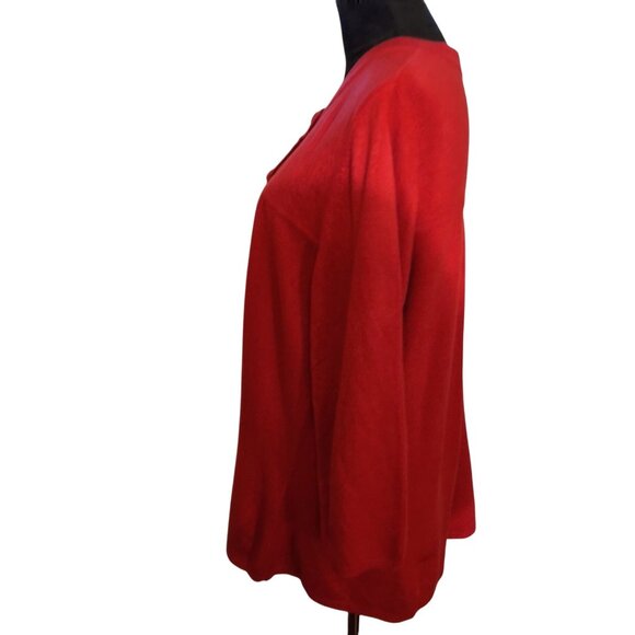 AVENUE -MAGENTA COLOR SWEATER-BUTTON FRONT-SIZE: 22/24 - Picture 3 of 5